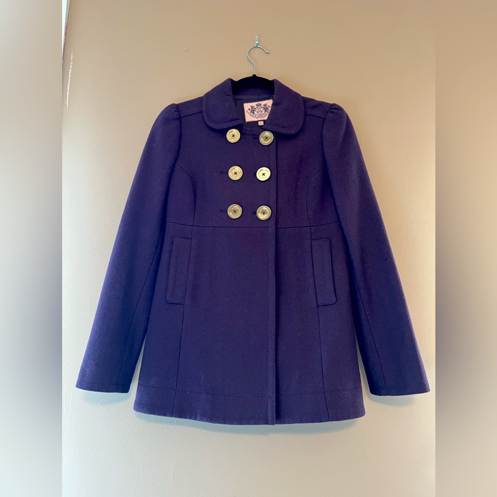 Juicy Couture Mid Length Wool Pea Coat